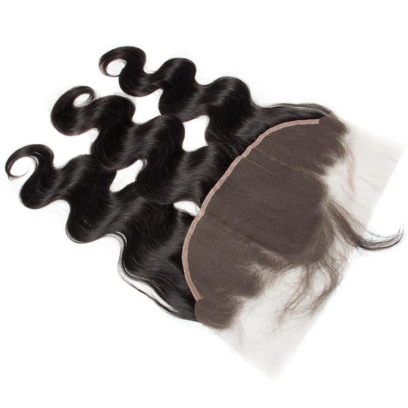 Modern Show Pre Plucked 13x6 Lace Frontal Closure With Baby Hair Peruvian Remy Human Hair Body Wave Frontal-ear to ear frontal
