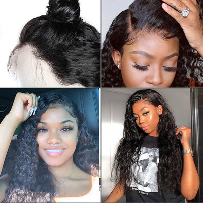 Modern Show 150 Density Real Human Hair Wigs Pre Plucked Transparent Lace Wigs With Baby Hair
