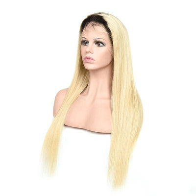 Modern Show 1b/613 Blonde Ombre Color Hair Wig Brazilian Straight Human Hair Wigs Pre Plucked Lace Front Wig For Women