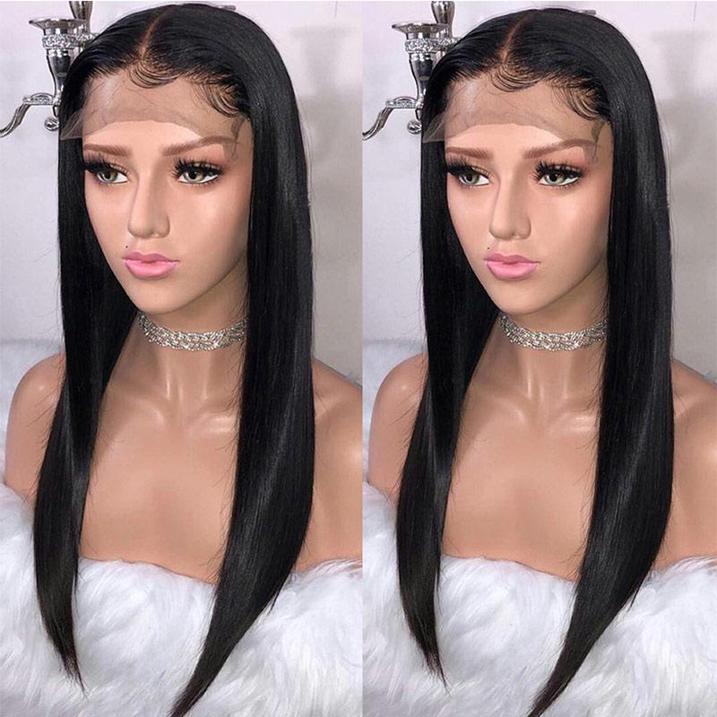5x5 Lace Closure Wig Brazilian Straight Human Hair Wigs For  display picture 3