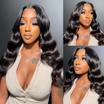 4x4 Lace Closure Wig 12-30 Inch Long Body Wave Human Hair Wigs For Women