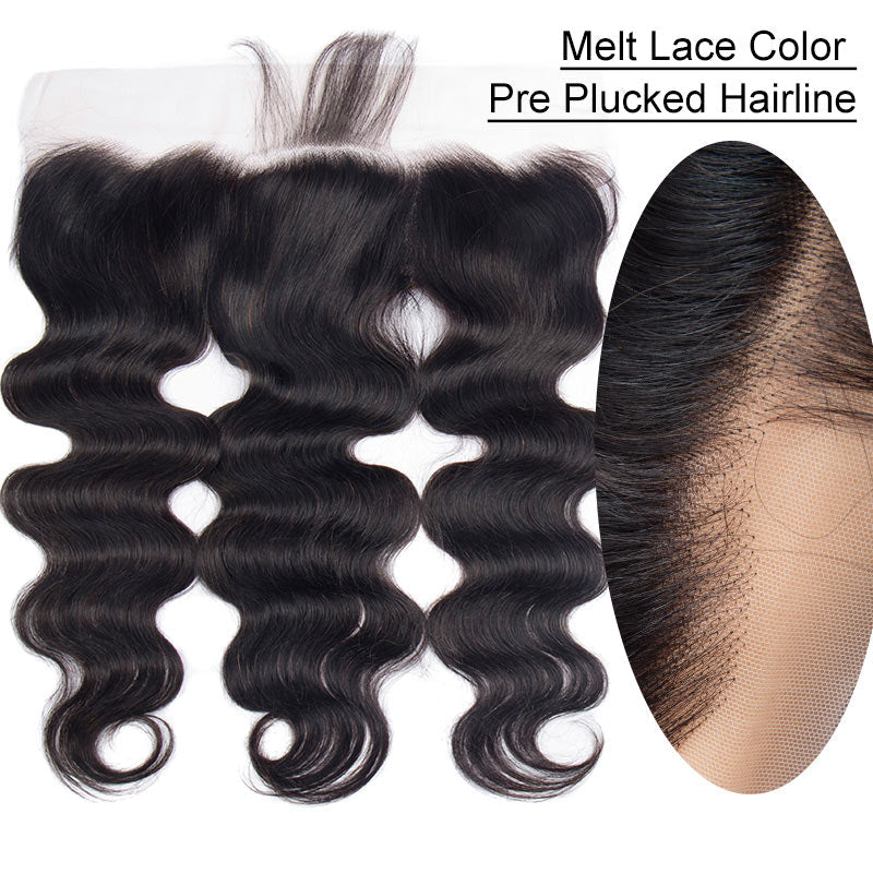 Modern Show 40 Inch Long Body Wave Hair With Frontal Real Remy Human Hair 3 Bundles With 13x4 Lace Frontal Closure