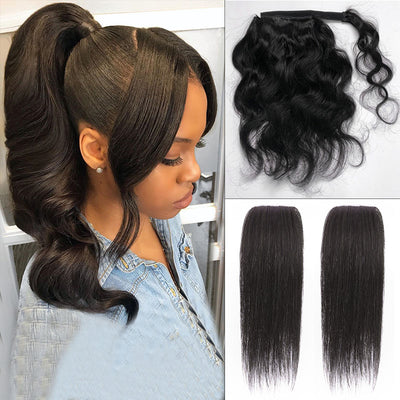 Modern Show Long Black Body Wave 3 Bundles Remy Human Hair Weave 28-40 Inch