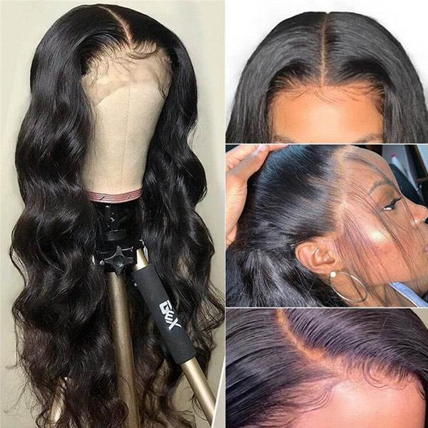 Modern Show Peruvian Body Wave Remy Human Hair 13×6 Transparent Lace Front Wigs Pre Plucked with Baby Hair