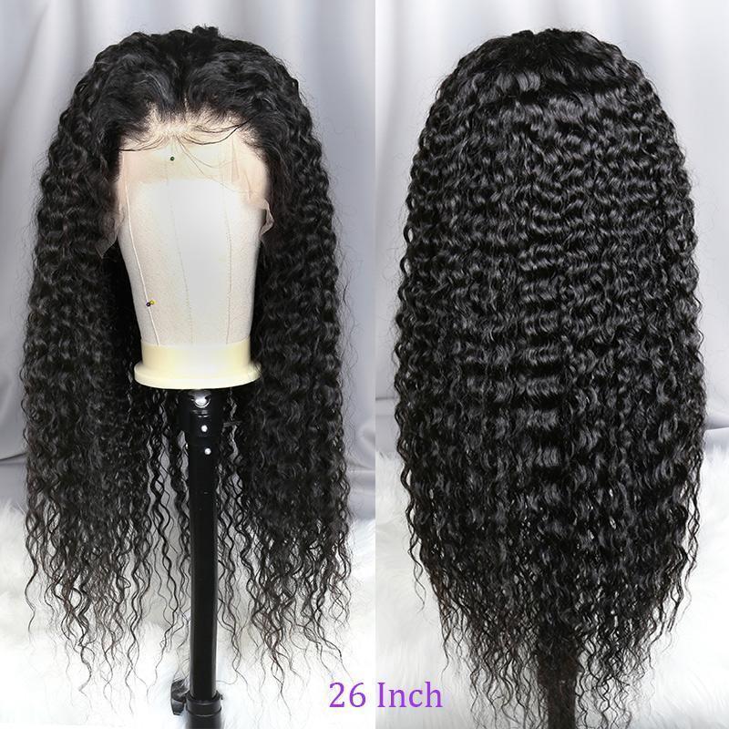 Modern Show Hair 150 Density Mink Brazilian Curly Wigs Remy Human Hair 13x6 Transparent Lace Front Wigs For Sale-real image