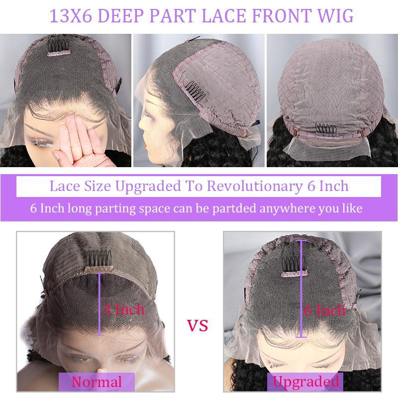 Modern Show Hair 150 Density Mink Brazilian Curly Wigs Remy Human Hair 13x6 Transparent Lace Front Wigs For Sale-cap show