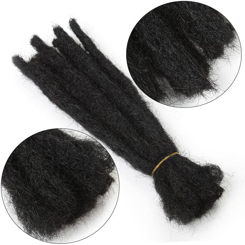 Modern Show Crochet Hair Extensions Handmade Dreadlock Braiding Dreadlocks 100% Human Hair Faux Locs 8-20 Inch 10 Strands One Bag