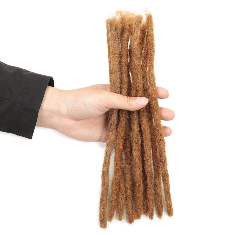 Modern Show Crochet Hair Extensions Handmade Dreadlock Braiding Dreadlocks 100% Human Hair Faux Locs 8-20 Inch 10 Strands One Bag