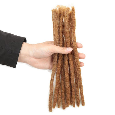 Modern Show Crochet Hair Extensions Handmade Dreadlock Braiding Dreadlocks 100% Human Hair Faux Locs 8-20 Inch 10 Strands One Bag
