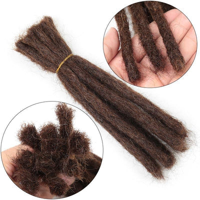 Modern Show Crochet Hair Extensions Handmade Dreadlock Braiding Dreadlocks 100% Human Hair Faux Locs 8-20 Inch 10 Strands One Bag