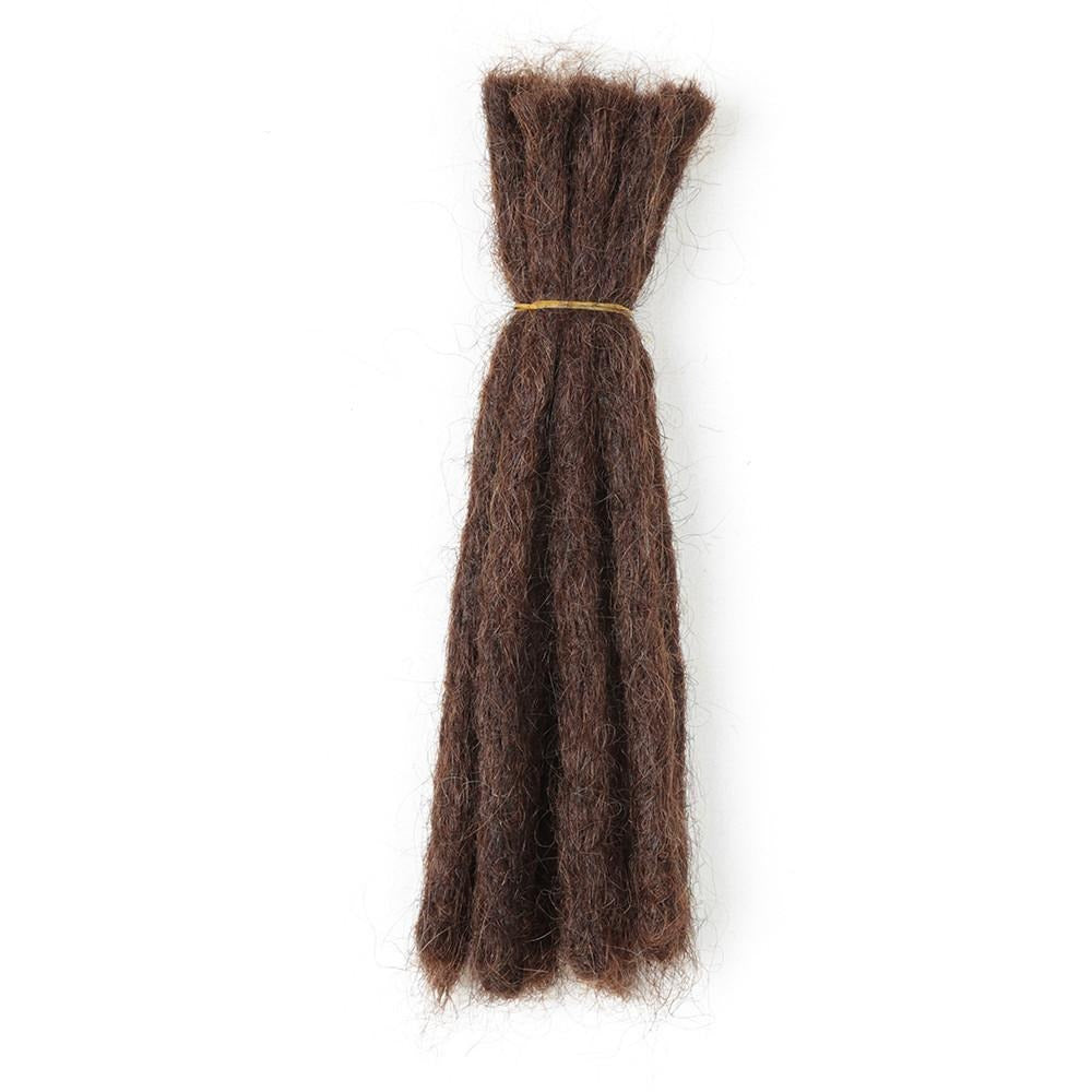 Modern Show Crochet Hair Extensions Handmade Dreadlock Braiding Dreadlocks 100% Human Hair Faux Locs 8-20 Inch 10 Strands One Bag