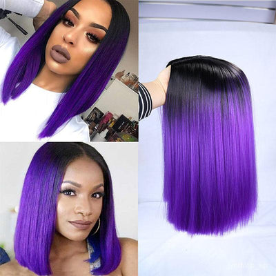13x4 HD Lace Front Wig Omber Highlight Color Human Hair Wigs Pre Plucked Brazilian Straight Hair Wig