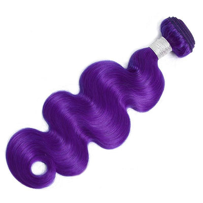 Modern Show Long Wavy Colored Hair Bundles 1pcs Brazilian Body Wave Human Hair Weave Blue/Neon Green/Red/Burgundy/Purple/Pink Color Hair Weft