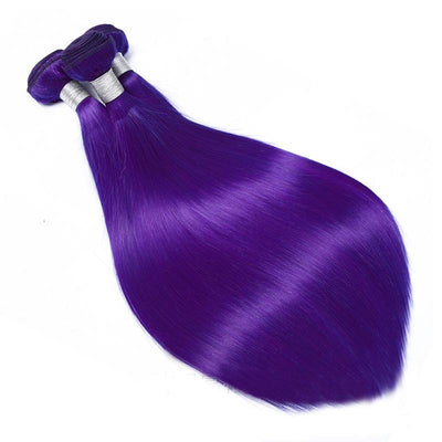 Modern Show Purple Colored Hair Bundles Long Straight Brazilian Weave Human Hair 3Pcs/lot