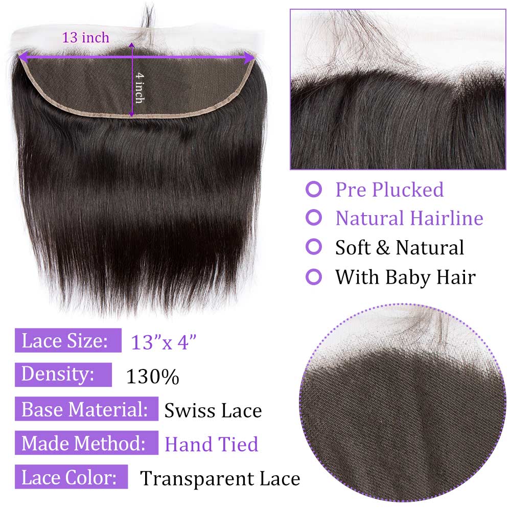 Long Straight Human Hair Frontal Ponytail Wrap Around Ponytail With Frontal Velcro Clip In Ponytail Extensions With Bangs