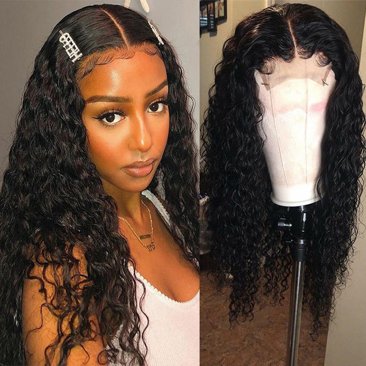 Modern Show 150 Density Real Human Hair Wigs Pre Plucked Transparent Lace Wigs With Baby Hair