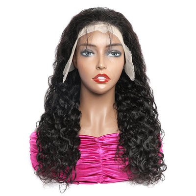 Modern Show Water Wave Pre Plucked 13x6 Transparent Lace Front Wigs Brazilian Human Hair