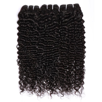 Modern Show 30 Inch Long Brazilian Deep Wave Curly Human Hair Weave 3 Bundles Natural Black Color Jerry Curly Hair Extension