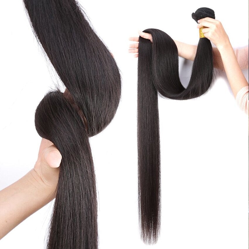 Modern Show 36 inch Long Silky Straight Hair Bundles 10A Grade Brazilian Human Hair Weave