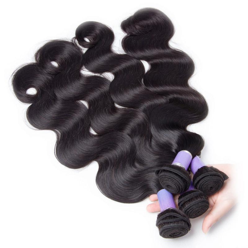 Modern Show Hair High Quality Malaysian Virgin Remy Body Wave Human Hair 4 Bundles With Lace Closure Deal-4 bundles