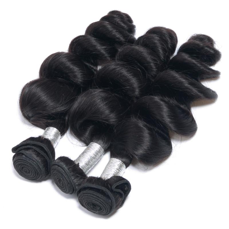 Malaysian Loose Wave Virgin Hair Weave 3 Bundles Loose Curl  display picture 1