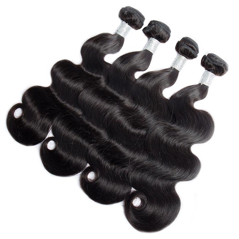 Unprocessed Virgin Peruvian Body Wave Hair 4 Bundles With  display picture 1