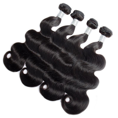 Modern Show High Quality Unprocessed Peruvian Virgin Remy Body Wave Hair 4 Bundles With Lace Closure-4 pcs body wave hair