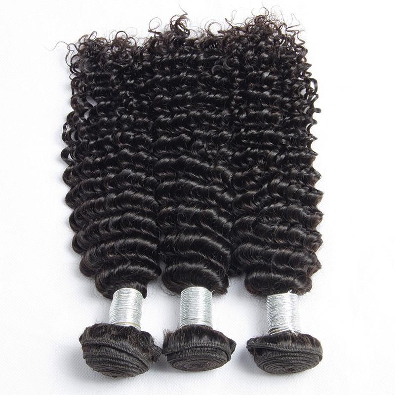 Modern Show Hair Peruvian Curly Remy Human Hair 3 Bundles With 4X4 Lace Closure-curly hair bundles