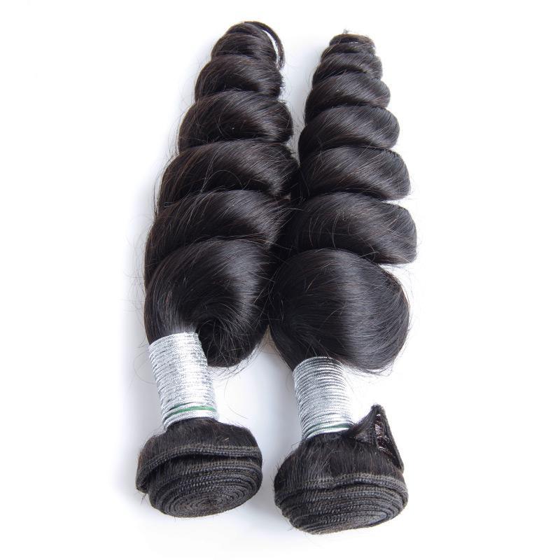 ModernShow Virgin Remy Peruvian Loose Wave Human Hair Extension 1 Bundle Deal-2 pcs