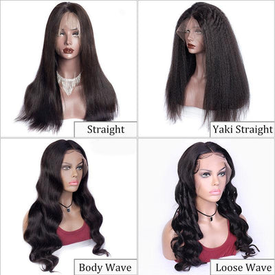 Modern Show Brazilian Straight/Wavy Remy Human Hair Lace Front Wigs For Sale Pre Plucked With Natural Hairline 150 Density-hair texture