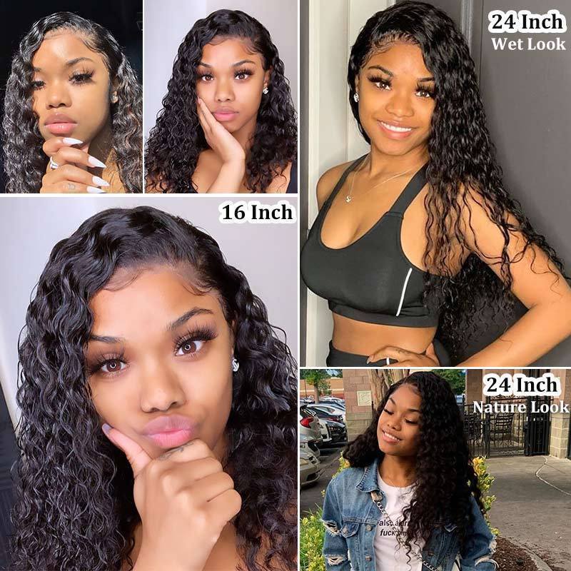 Water Wave 360 Invisi-Drawstring Full Frontal Wig Pre  display picture 3