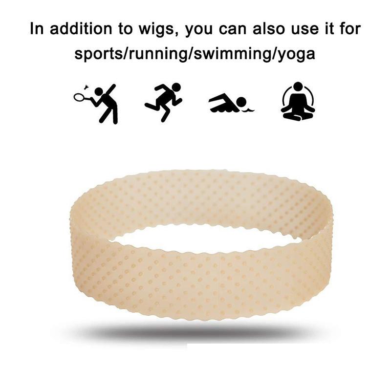 Transparent Silicone Headbands Non Slips Drop-shaped Elastic Wig Band Lace Wig Grip Hair Band For Wigs Sports Yoga