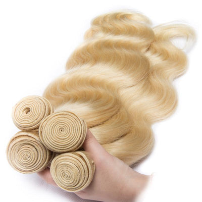Modern Show Brazilian 613 Blonde Hair Weave Bundles Body Wave Human Hair Extensions 4 Pcs Non Remy Hair weft