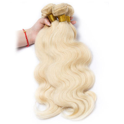 Modern Show 613 Blonde Human Hair Weave 3 Bundles Indian Body Wave Hair Weft Non Remy Hair extensions