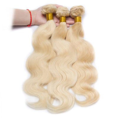 Modern Show Indian Body Wave Hair Weft 4Pcs #613 blonde Human Hair Weave Bundles 12-30 Inch hair weft
