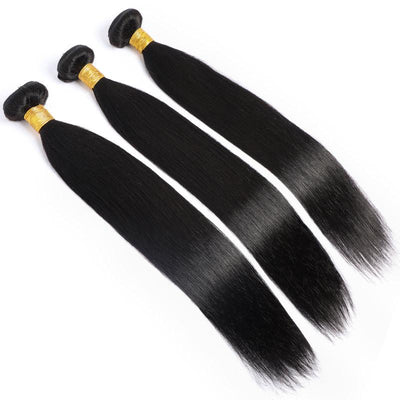 Modern Show 30 Inch Long Brazilian Straight Human Hair Weave 3 Bundles Remy Hair Extensions