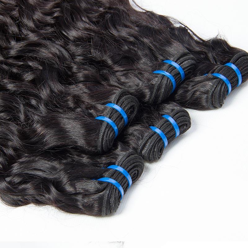 Modern Show 30 Inch Long Brazilian Wet And Wavy Human Hair Weave Water Wave 3 Bundles Natural Black Color Hair Extension