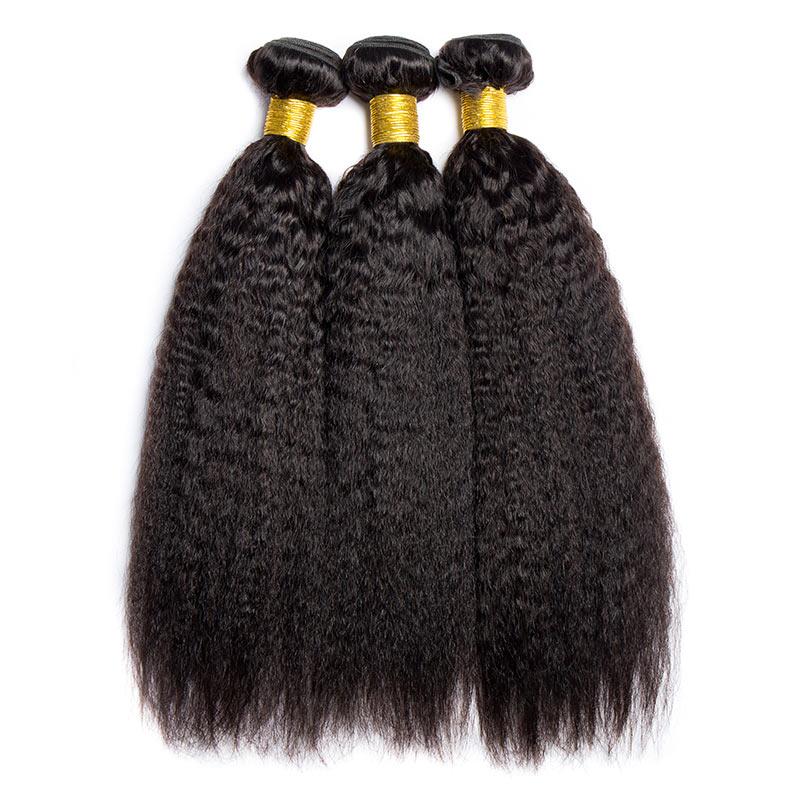 Kinky Straight Weave Bundles 3 pieces 100% Brazilian Virgin  display picture 1