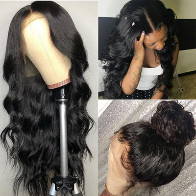 150 Density Peruvian Virgin Hair Body Wave 360 Lace Frontal Wig 100 Real Human Hair Lace Wig-real wig