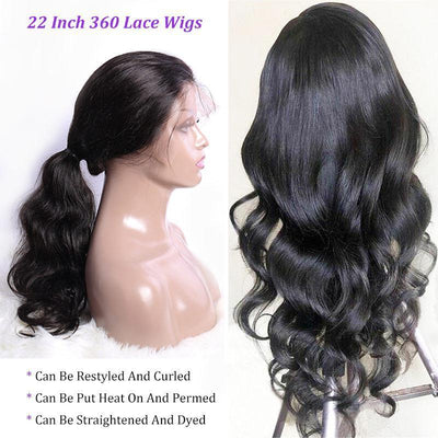 Modern Show Hair 150 Density Brazilian Body Wave 360 Lace Wigs 100 Real Remy Human Hair Wigs With Baby Hair-hair style show