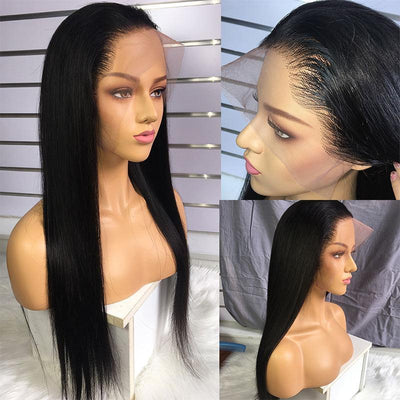 Modern Show Affordable Invisible Lace Wig Brazilian Straight Human Hair Wigs Pre Plucked 13x4 Lace Front Wigs For Women