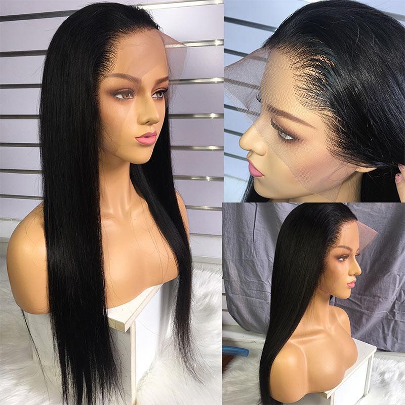 100% Virgin Malaysian lace front wig Natural Black Body Wave Lace Wigs 100 Real Malaysian Human  main image 3