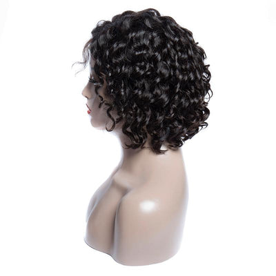Modern Show Short Loose Wave Bob Lace Closure Wigs Brazilian Remy Human Hair Wigs With Baby Hair