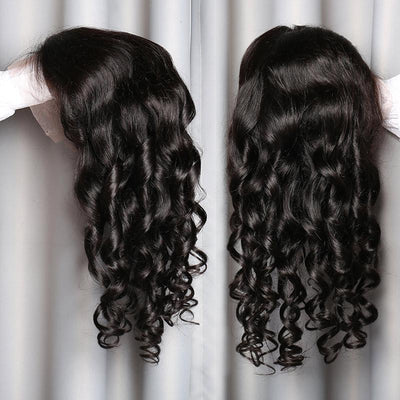 Modern Show Hair 150 Density 13x4 Lace Front Wigs For Women Brazilian Loose Wave Remy Human Hair Wigs For Sale-wig in hand