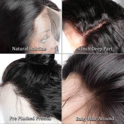 Modern Show Pre Plucked Lace Frontal Wigs 150 Density 100% Real Brazilian Human Hair Lace Front Wigs For Sale-hairline show
