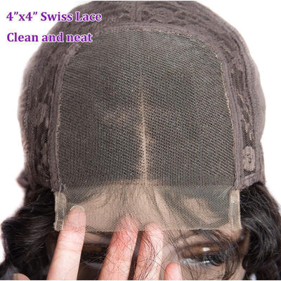 Modern Show Short Loose Wave Bob Lace Closure Wigs Brazilian Remy Human Hair Wigs With Baby Hair