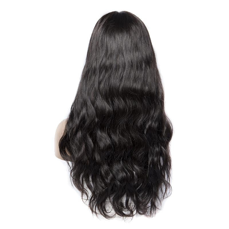 Modern Show Hair 180 Density Pre Plucked 360 Lace Frontal Wigs Malaysian Body Wave Human Hair Wigs With Baby Hair-back show