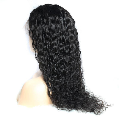 Modern Show Hair 150 Density Malaysian Wet And Wavy Human Hair Wigs Water Wave Lace Front Wigs For Black Women-back show