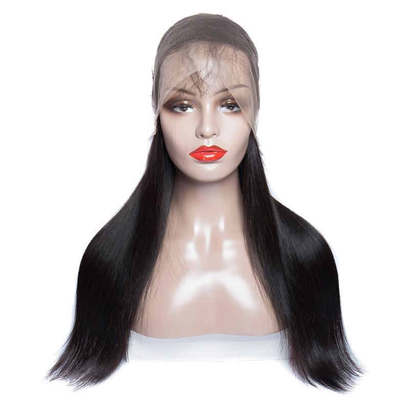 Modern Show Hair 180 Density 360 Lace Frontal Wigs With Baby Hair Brazilian Straight Human Hair Wigs For Black Women-front cap show