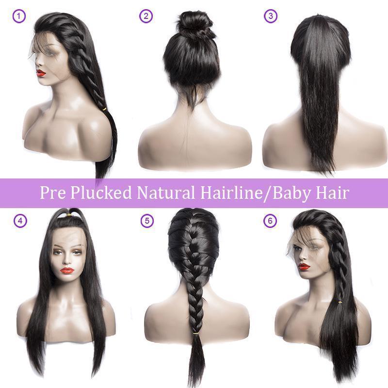 Modern show hair 180 Density Mink Brazilian Straight Full Lace Human Hair Wigs For Women Virgin Hair Wigs For Sale-hairstyle